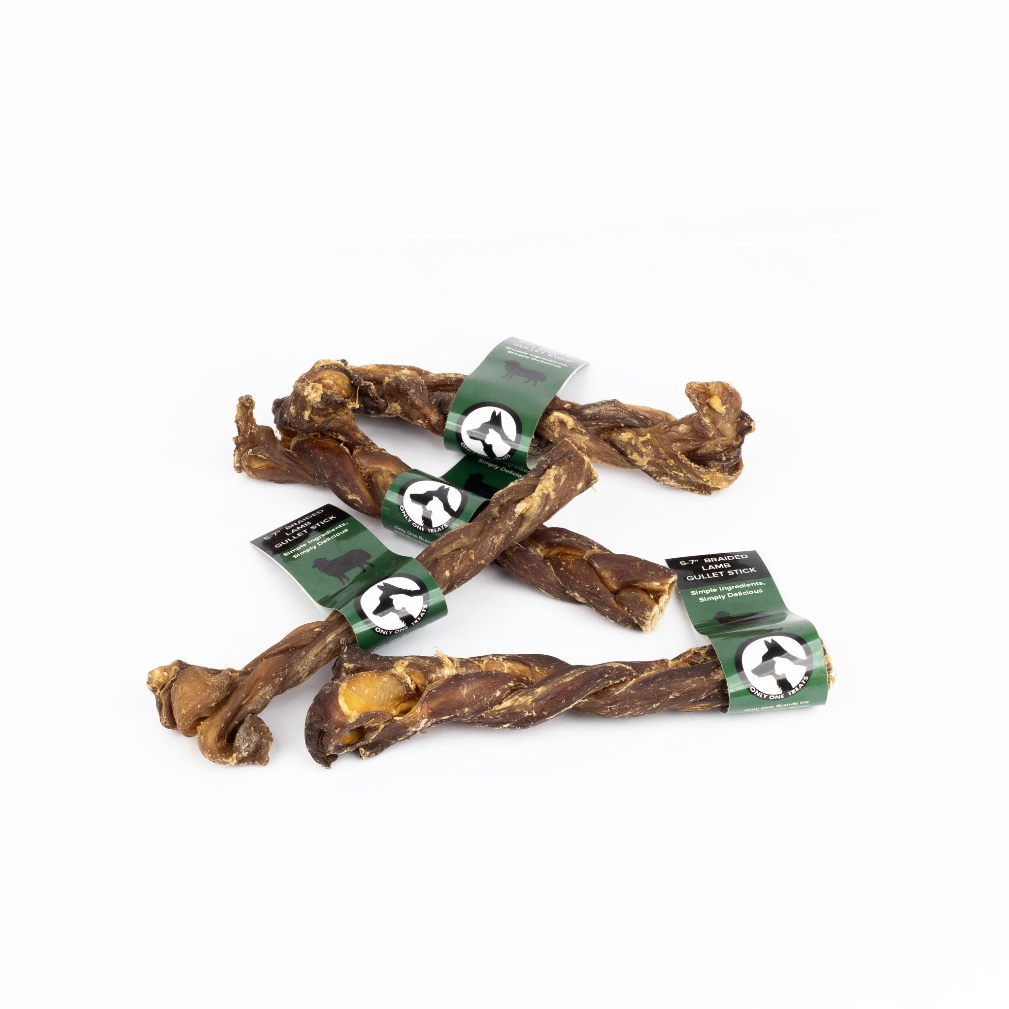5 - 7" Braided Lamb Gullet - ALPHADOGDISTRIBUTION