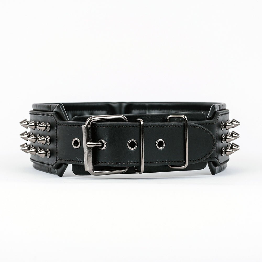 Leather Studded Dog Collar - XL - ALPHADOGDISTRIBUTION