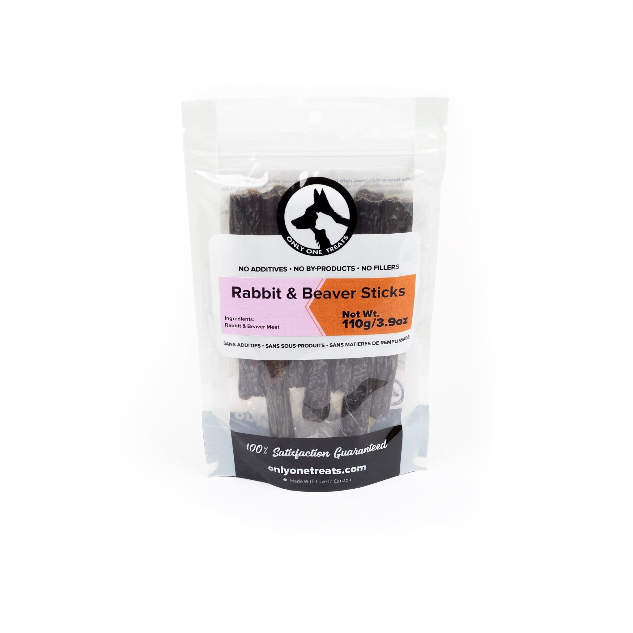 Rabbit & Beaver Sticks - 110g - ALPHADOGDISTRIBUTION
