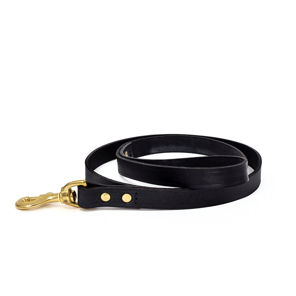 Leather Leash for Dogs (Adams Leather) - Black - ALPHADOGDISTRIBUTION